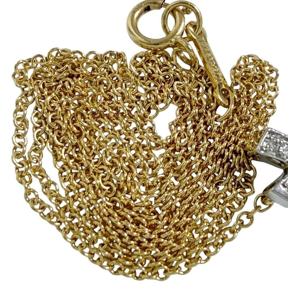 Tiffany & Co. Kiss pendant necklace, 18K gold, platinum, diamonds. - Picture 5 of 10